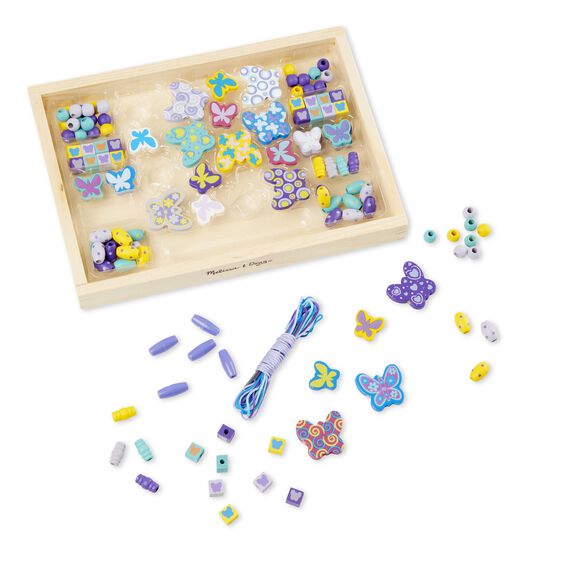 Melissa & Doug Created by Me! Butterfly Beads Wooden Bead Kit 4Y+ Melissa & Doug Created by Me! Butterfly Beads Wooden Bead Kit 4Y+