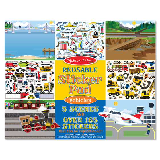 Melissa & Doug Reusable Sticker Pad - Vehicles Melissa & Doug Reusable Sticker Pad - Vehicles