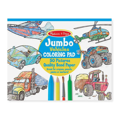 Melissa & Doug Jumbo Coloring Pad - Vehicles - BambiniJO | Buy Online | Jordan