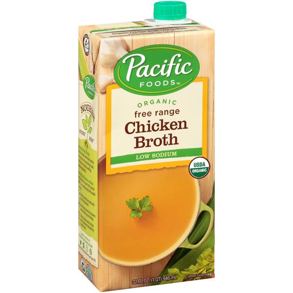 Pacific Organic Free Range Chicken Low Sodium Broth (946ML) - BambiniJO | Buy Online | Jordan
