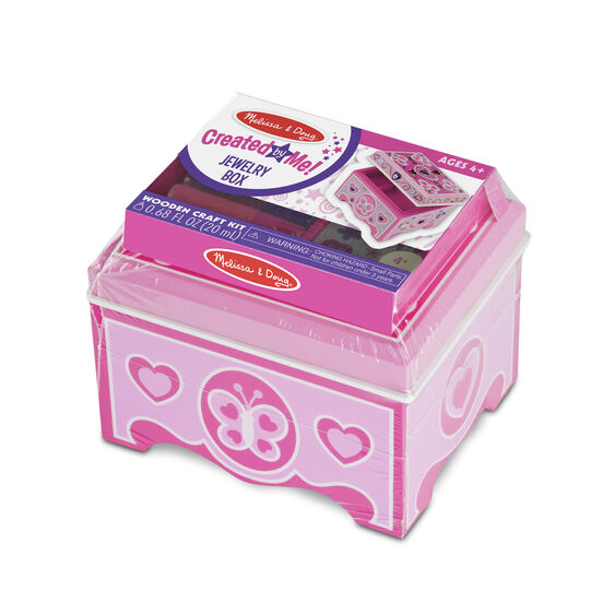 Melissa & Doug Created by Me! Jewelry Box Wooden Craft Kit 4Y+ Melissa & Doug Created by Me! Jewelry Box Wooden Craft Kit 4Y+