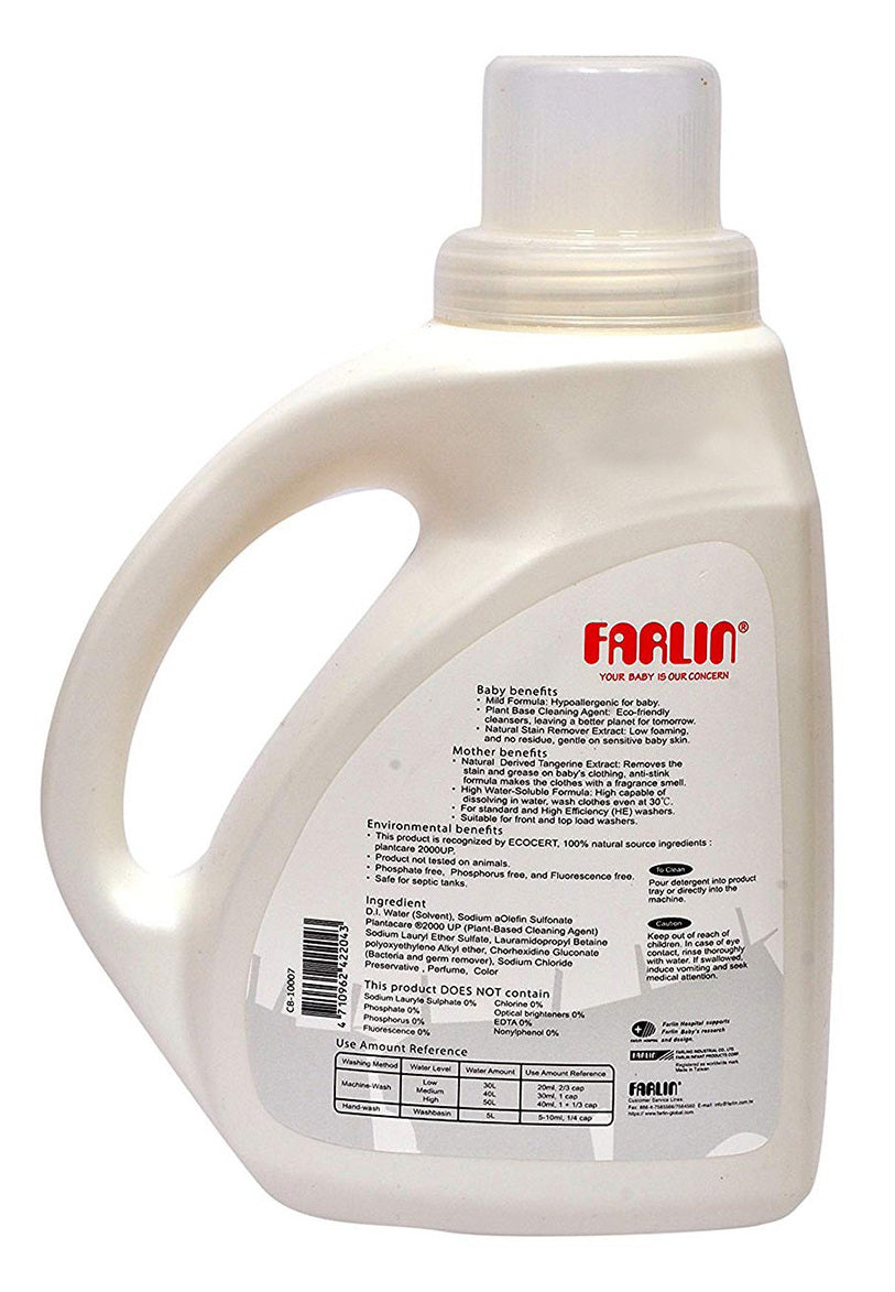 Farlin - Natural Baby Clothes Wash 1000ml - BambiniJO | Buy Online | Jordan
