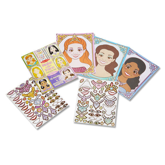 Melissa & Doug Make-a-Face Sticker Pad – Sparkling Princesses