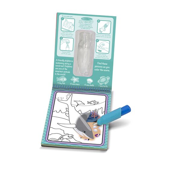 Melissa & Doug - Water Wow! - Under The Sea Water Reveal Pad - On the Go Travel Activity Melissa & Doug - Water Wow! - Under The Sea Water Reveal Pad - On the Go Travel Activity