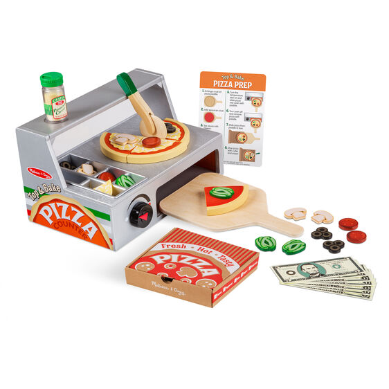 Melissa & Doug Top & Bake Pizza Counter - Wooden Play Food 3Y+ - BambiniJO | Buy Online | Jordan