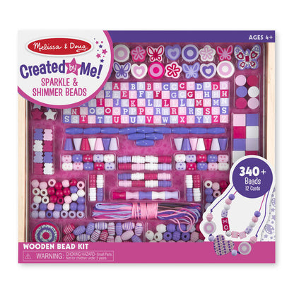Melissa & Doug Created by Me! Sparkle & Shimmer Beads Wooden Bead Kit 4Y+ - BambiniJO | Buy Online | Jordan