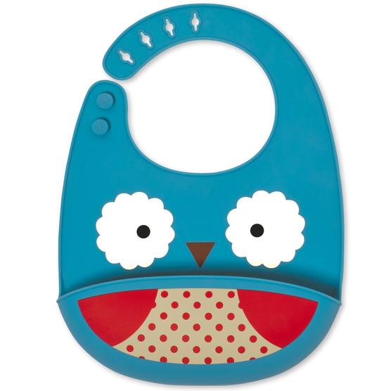 Zoo Fold & Go Silicone Bib - Owl Zoo Fold & Go Silicone Bib - Owl