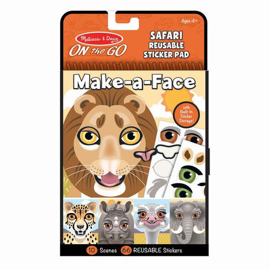 Melissa & Doug - Make-a-Face Safari Reusable Sticker Pad - BambiniJO | Buy Online | Jordan