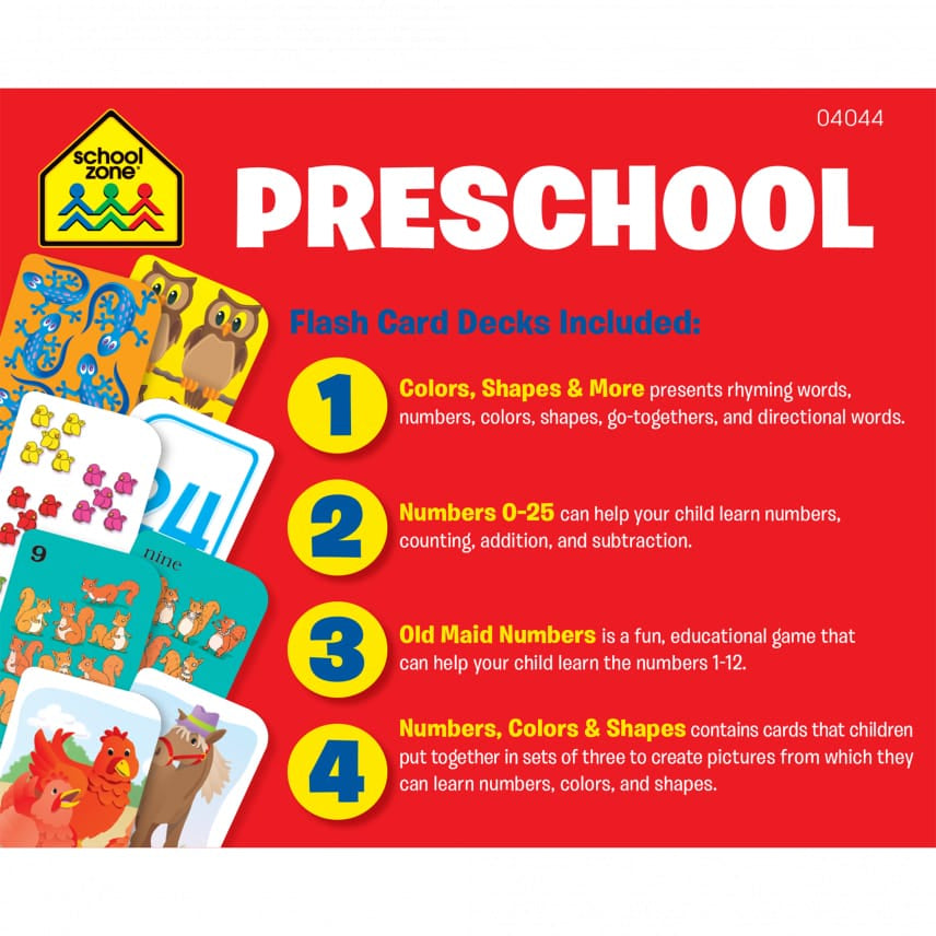 Preschool Flash Cards 4 Pack - BambiniJO