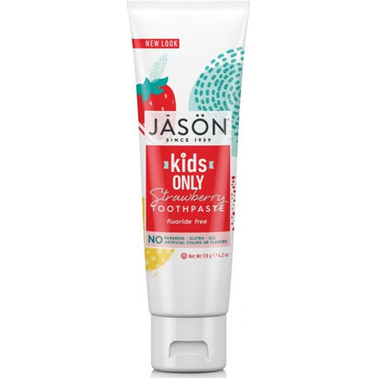 Jason Kids Strawberry Toothpaste - Fluoride FREE - BambiniJO