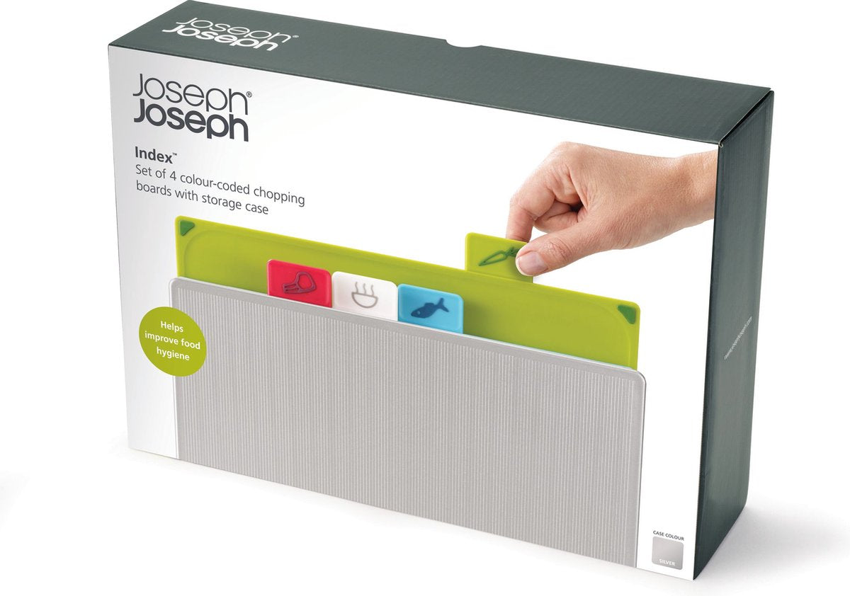 Joseph Joseph - Index™ Chopping Board Set | Silver-coast | Large Joseph Joseph - Index™ Chopping Board Set | Silver-coast | Large