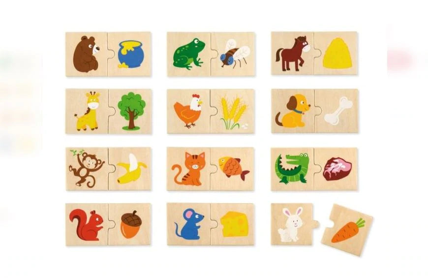 Animals Feeding Puzzle Set Animals Feeding Puzzle Set