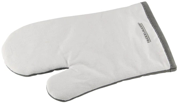 Fackelmann - Cotton Oven Glove, Washable, 270X180 mm (White/Grey) Fackelmann - Cotton Oven Glove, Washable, 270X180 mm (White/Grey)