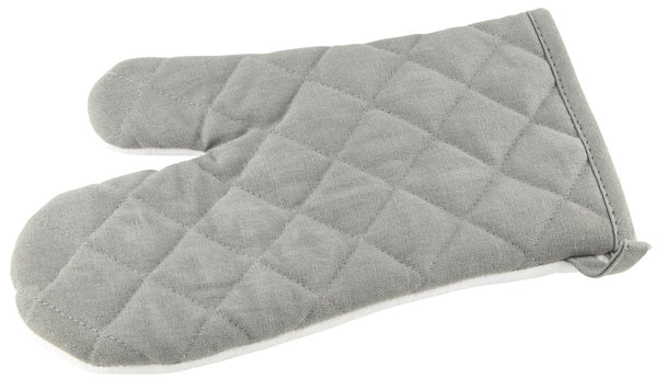 Fackelmann - Cotton Oven Glove, Washable, 270X180 mm (White/Grey) Fackelmann - Cotton Oven Glove, Washable, 270X180 mm (White/Grey)
