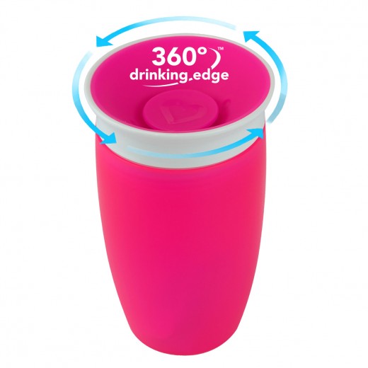 Munchkin Miracle 360° Cup - 10oz (Pink/White) 12M+ - BambiniJO
