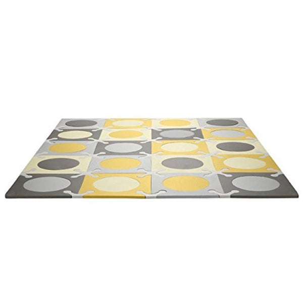 Skip Hop Interlocking Foam Floor Tiles Playspot, Gold/Grey - BambiniJO