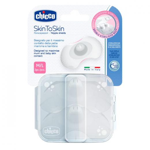 Chicco Skin To Skin Nipple Shields M/L 2 PC - BambiniJO