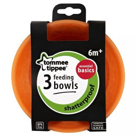 Tommee Tippee Basics Bowls X3, "3 Colors" - BambiniJO