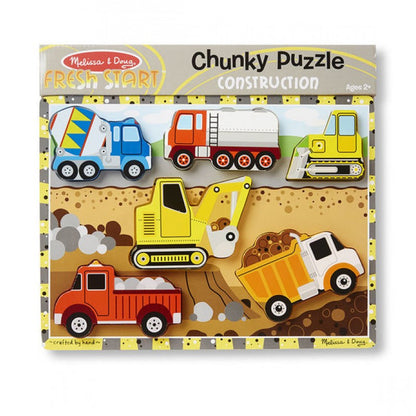 Melissa & Doug CONSTRUCTION chunky puzzle - BambiniJO | Buy Online | Jordan