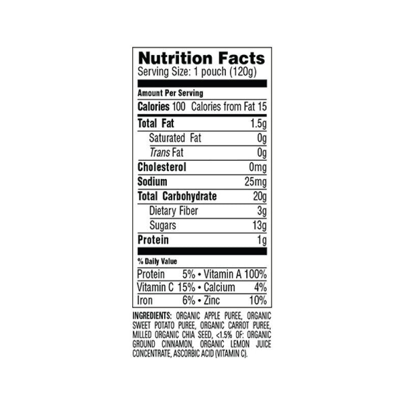 Organic Apples, Sweet Potato, Carrots & Cinnamon + Super Chia - BambiniJO