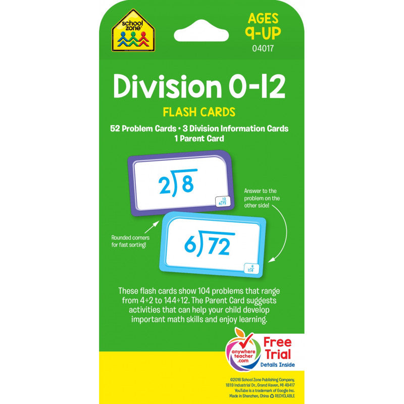 Division 0-12 - Flash Cards Division 0-12 - Flash Cards