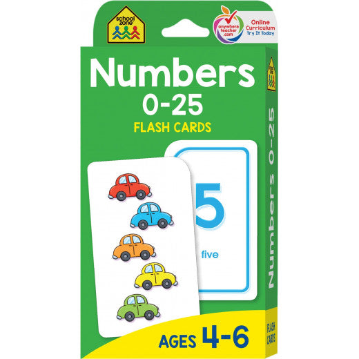 Numbers 0-25 Flash Cards - BambiniJO
