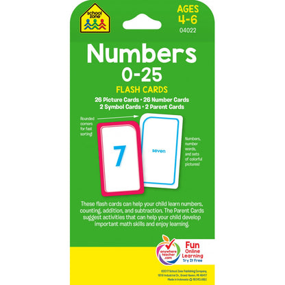 Numbers 0-25 Flash Cards - BambiniJO