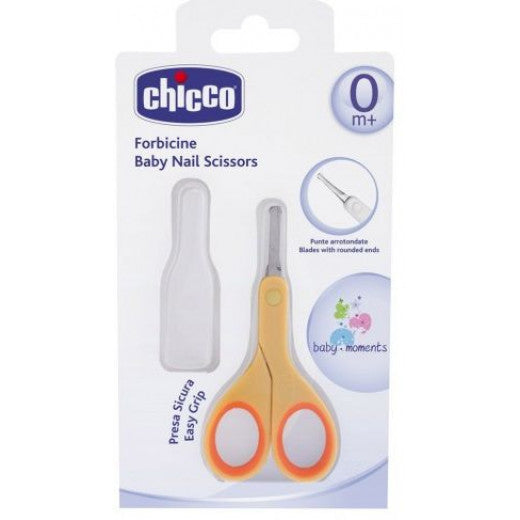 Chicco New Baby Nail Scissors, Orange Chicco New Baby Nail Scissors, Orange