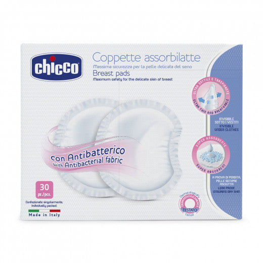 Chicco Antibacterial Breast Pads 30 Pcs Chicco Antibacterial Breast Pads 30 Pcs