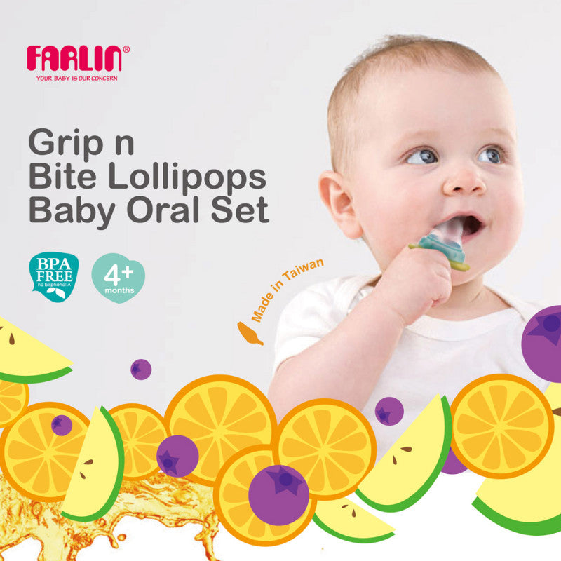 Farlin - Grip & Bite Lollipops Baby Oral Set, Green - BambiniJO | Buy Online | Jordan