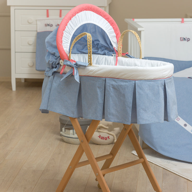 Moses Basket Marine | Blue Moses Basket Marine | Blue