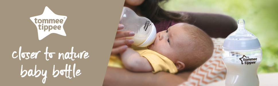 Tommee Tippee Closer to Nature Clear Bottles, 260 ml, Pack of 6 Tommee Tippee Closer to Nature Clear Bottles, 260 ml, Pack of 6