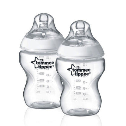 Tommee Tippee Closer to Nature 260 ml Feeding Bottles, X2 Bottles - BambiniJO
