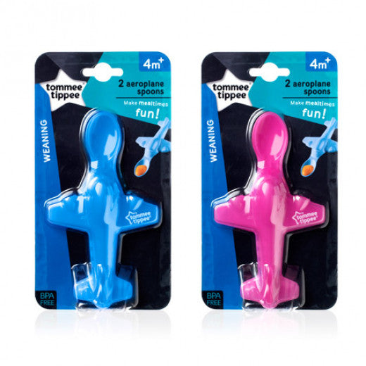 Tommee Tippee Areoplane Spoon, "2 Colors" - BambiniJO