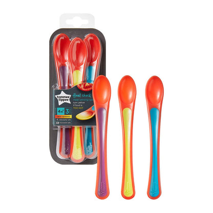 Tommee Tippee Heat Sensing Weaning Spoon +4m 3pcs - BambiniJO | Buy Online | Jordan