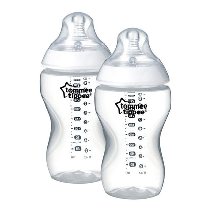 Tommee Tippee Closer to Nature Clear Bottles, 340 ml, 2 Count - BambiniJO