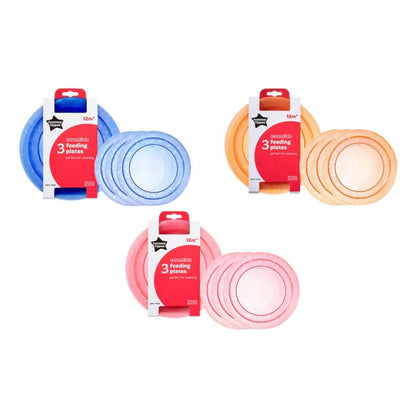 Tommee Tippee Feeding Plates Pack of 3 "3 Colors" - BambiniJO