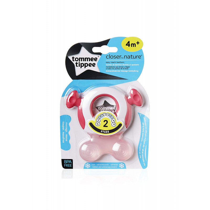 Tommee Tippee Closer to Nature Teether (Stage 2) +4 months, Pink - BambiniJO | Buy Online | Jordan