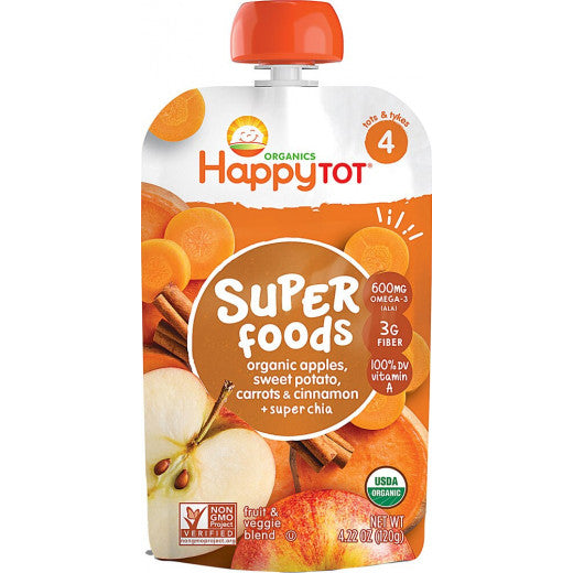 Organic Apples, Sweet Potato, Carrots & Cinnamon + Super Chia - BambiniJO