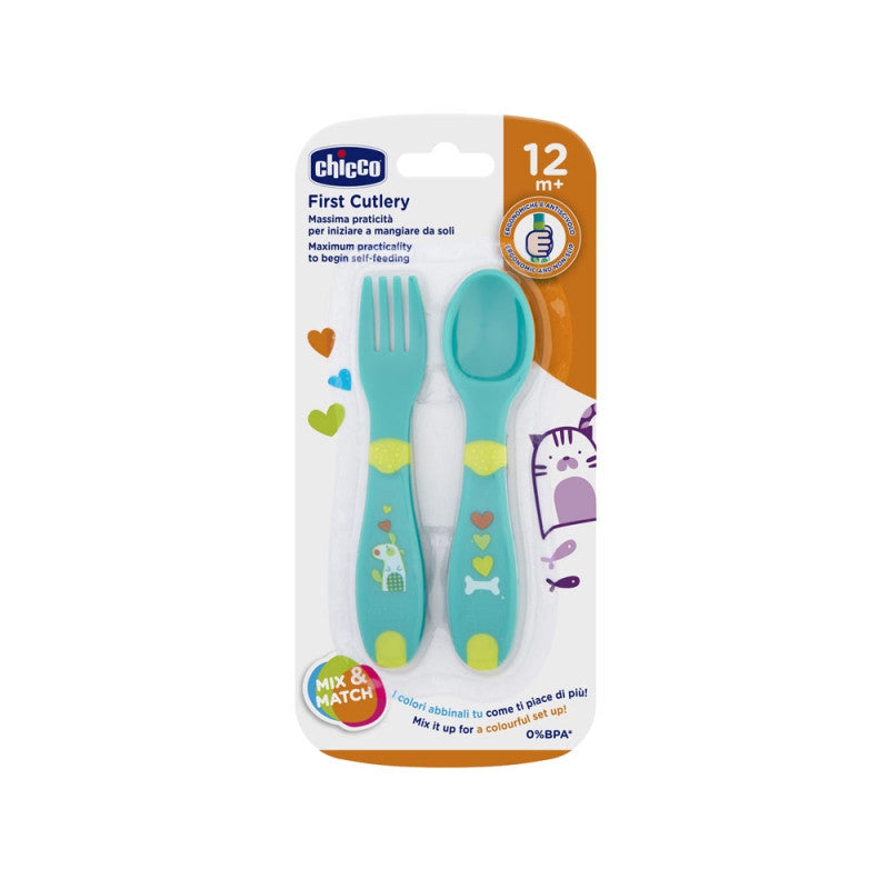 Chicco - My First Cutlery 12m+ - BambiniJO | Buy Online | Jordan