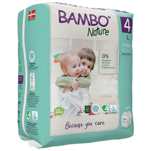 BAMBO Diapers Size 4 (7-18Kg) , 24 Count - BambiniJO