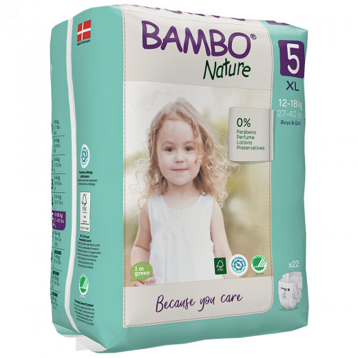 BAMBO Diapers Size 5 (12-18 Kg), 22Count - BambiniJO