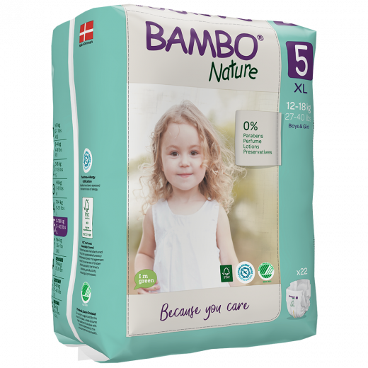BAMBO Diapers Size 5 (12-18 Kg), 22Count BAMBO Diapers Size 5 (12-18 Kg), 22Count