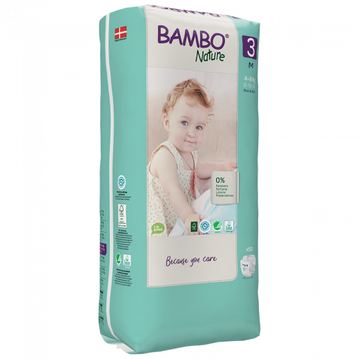 BAMBO Diapers Size 3 (4-8), 52 Count BAMBO Diapers Size 3 (4-8), 52 Count