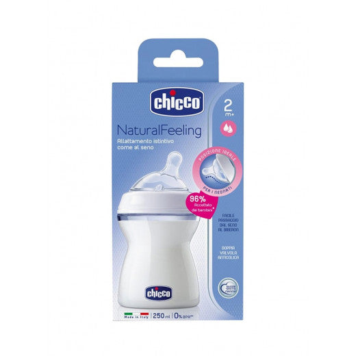 Chicco - Natural Feeling +2m Bottle, Medium Flow, 250 ml - BambiniJO | Buy Online | Jordan
