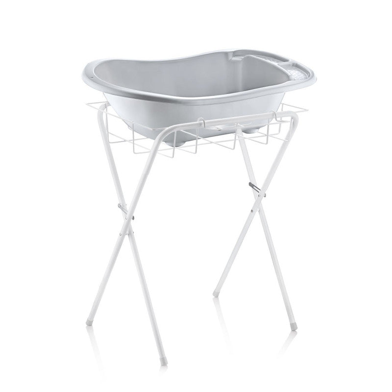 BabyJem - Bath Stand With Basket, White BabyJem - Bath Stand With Basket, White