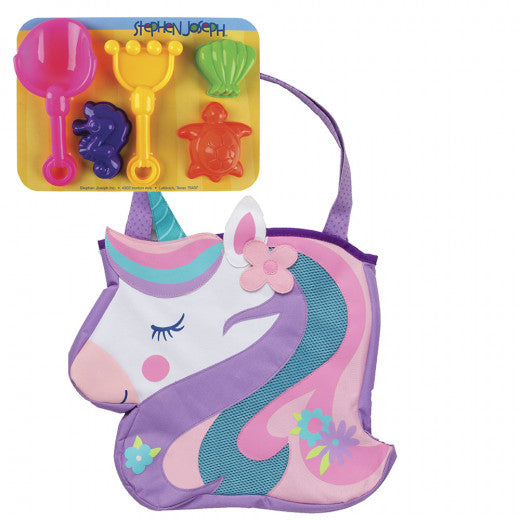 Stephen Joseph - Beach Totes with Sand Toy Play Set - Unicorn Stephen Joseph - Beach Totes with Sand Toy Play Set - Unicorn