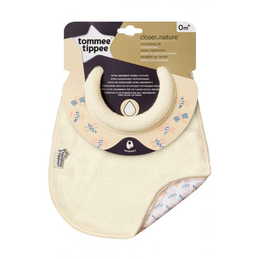 Tommee Tippee Closer to Nature Milk Feeding Bib, Cream - BambiniJO | Buy Online | Jordan