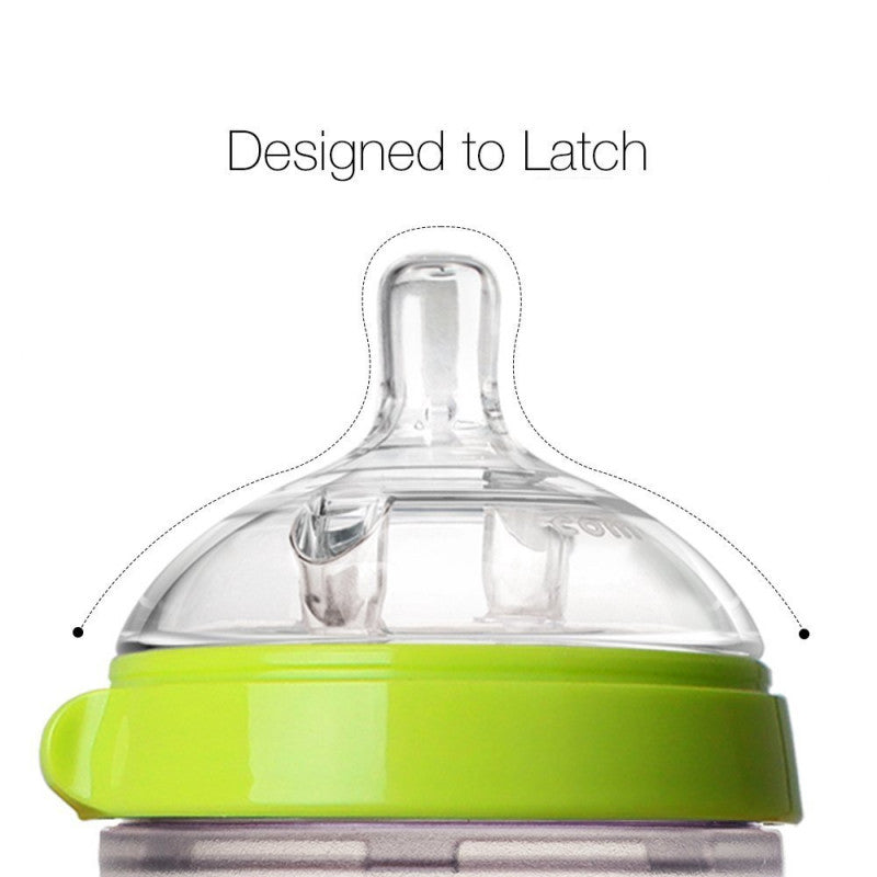 Comotomo - Baby Bottle, Green, 250ml - Medium Flow Nipple - BambiniJO | Buy Online | Jordan