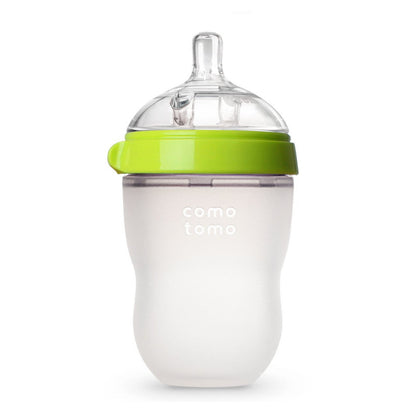 Comotomo - Baby Bottle, Green, 250ml - Medium Flow Nipple - BambiniJO | Buy Online | Jordan